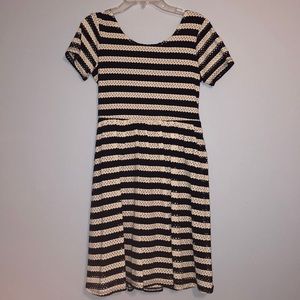 Speechless Navy And White Striped Dress